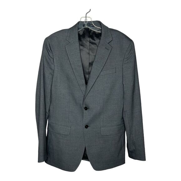 Banana Republic Suit Jacket Blazer Slim Fit Mens Size 38R Gray 2 Button Career - Picture 1 of 16